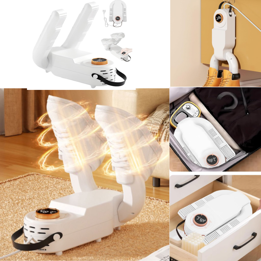 Secador y esterilizador de zapatos con luz UV (plegable, desodorante, recargable)