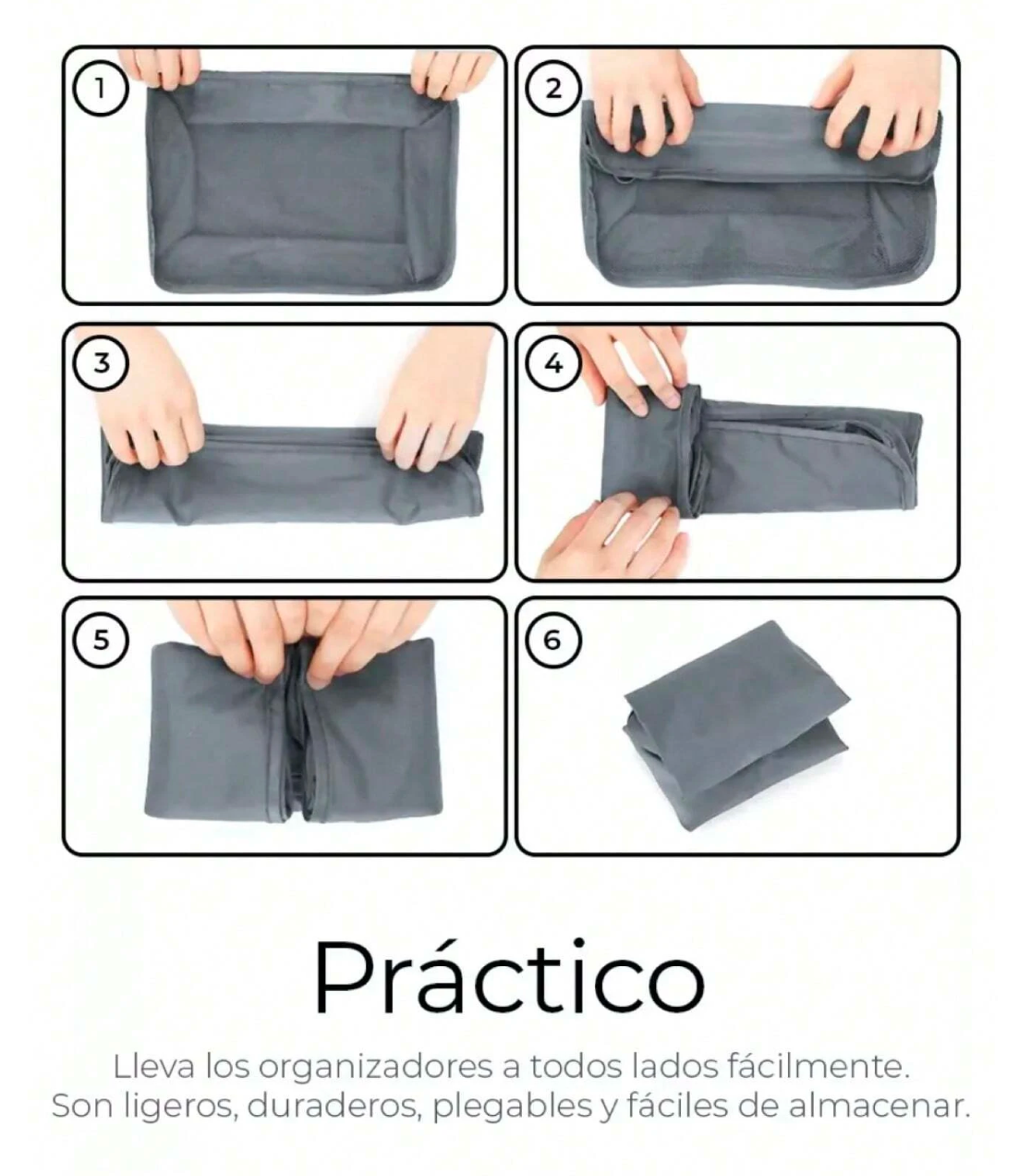 Set 8 piezas organizador de maletas impermeable