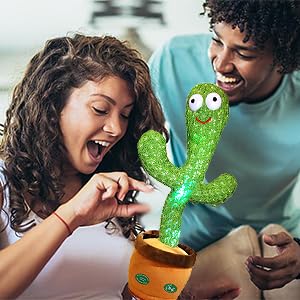 Cactus musical interactivo que canta, baila y repite frases – Juguete educativo de peluche