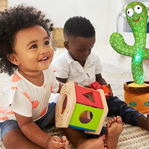 Cactus musical interactivo que canta, baila y repite frases – Juguete educativo de peluche