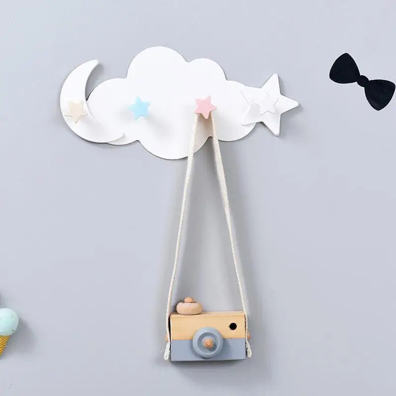 Ganchos adhesivos infantiles – nube, luna y estrellas