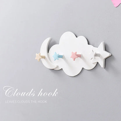 Ganchos adhesivos infantiles – nube, luna y estrellas