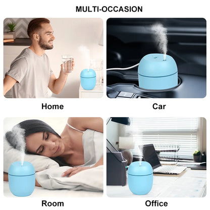 Mini humidificador con luz LED – USB 220 ml