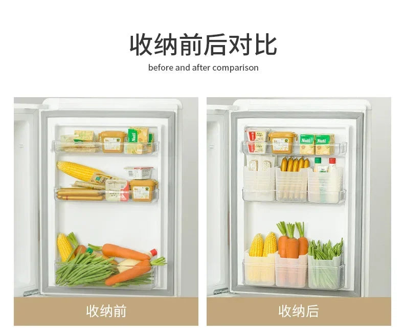 Organizador de cocina y refrigerador – Contenedor plástico para alimentos y especias