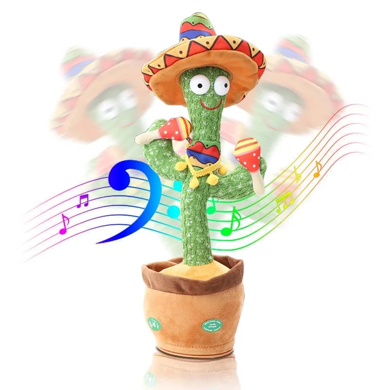 Cactus musical interactivo que canta, baila y repite frases – Juguete educativo de peluche
