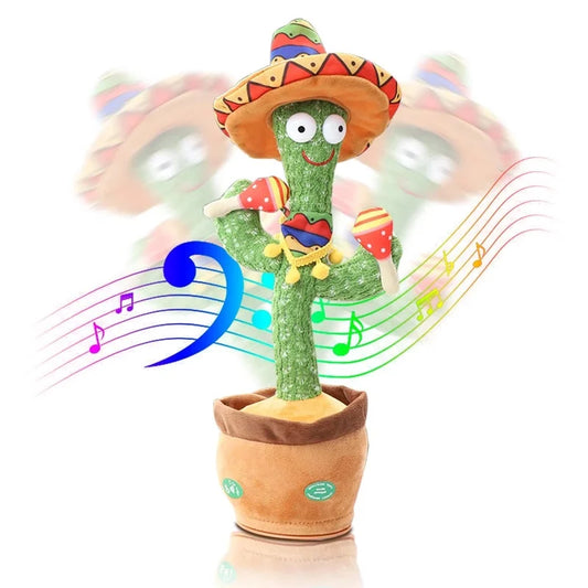 Cactus musical interactivo que canta, baila y repite frases – Juguete educativo de peluche