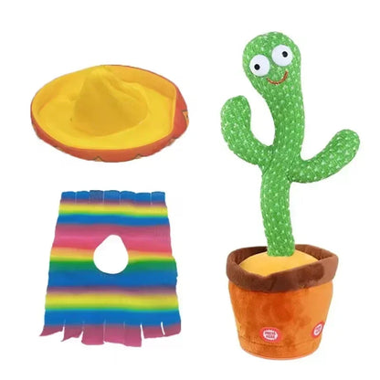 Cactus musical interactivo que canta, baila y repite frases – Juguete educativo de peluche