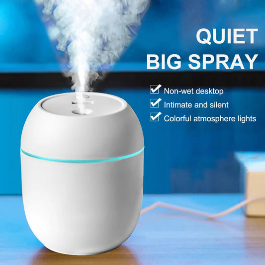 Mini humidificador con luz LED – USB 220 ml