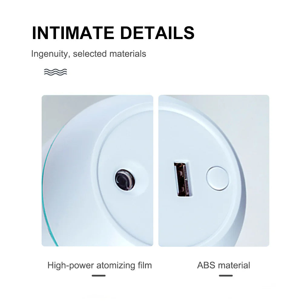 Mini humidificador con luz LED – USB 220 ml