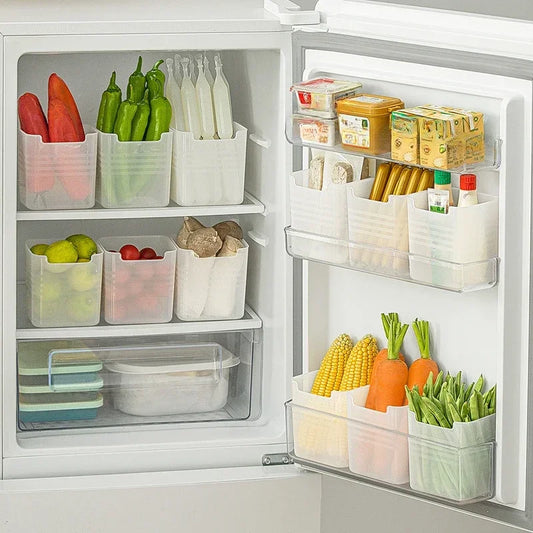 Organizador de cocina y refrigerador – Contenedor plástico para alimentos y especias
