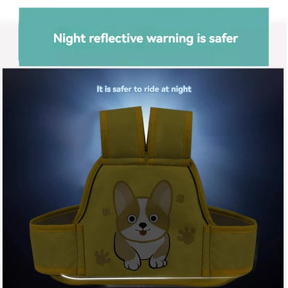 Arnés protector infantil para motocicleta con tiras reflectantes
