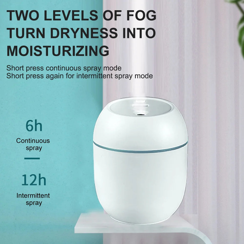 Mini humidificador con luz LED – USB 220 ml