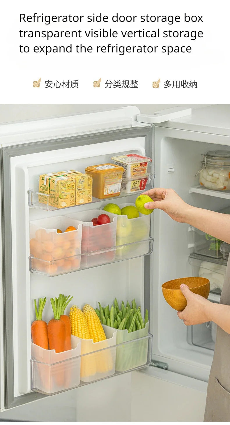 Organizador de cocina y refrigerador – Contenedor plástico para alimentos y especias