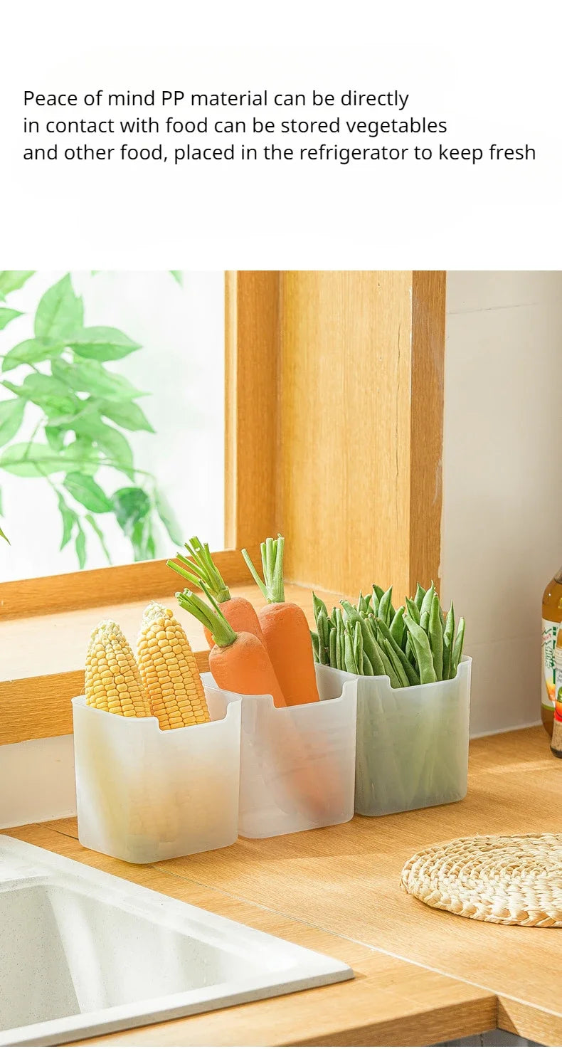 Organizador de cocina y refrigerador – Contenedor plástico para alimentos y especias