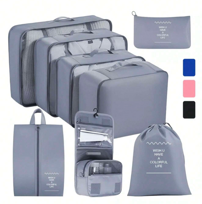Set 8 piezas organizador de maletas impermeable