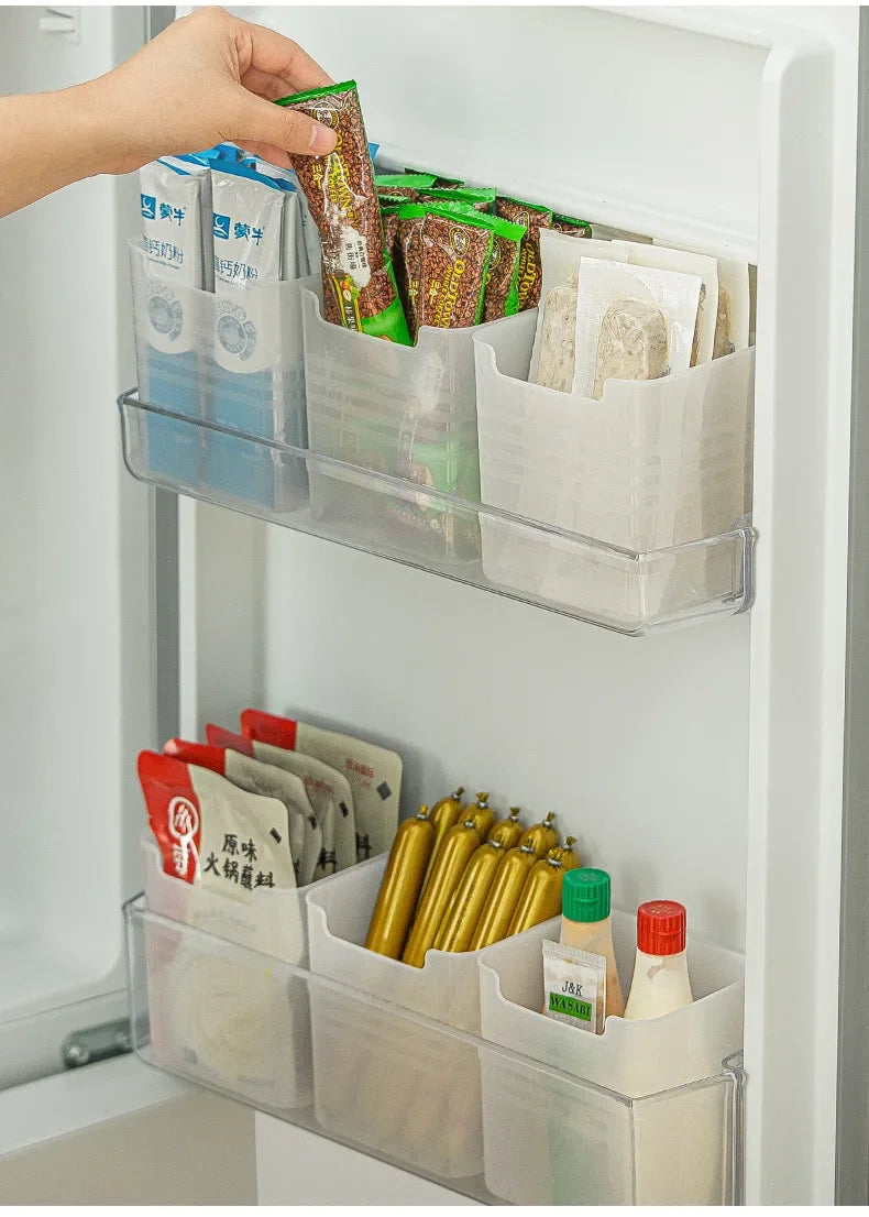 Organizador de cocina y refrigerador – Contenedor plástico para alimentos y especias