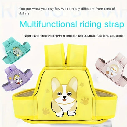 Arnés protector infantil para motocicleta con tiras reflectantes