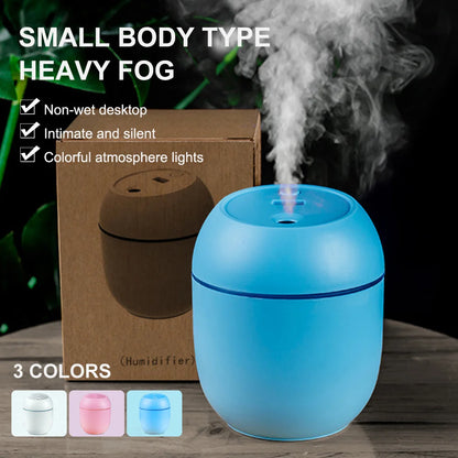 Mini humidificador con luz LED – USB 220 ml